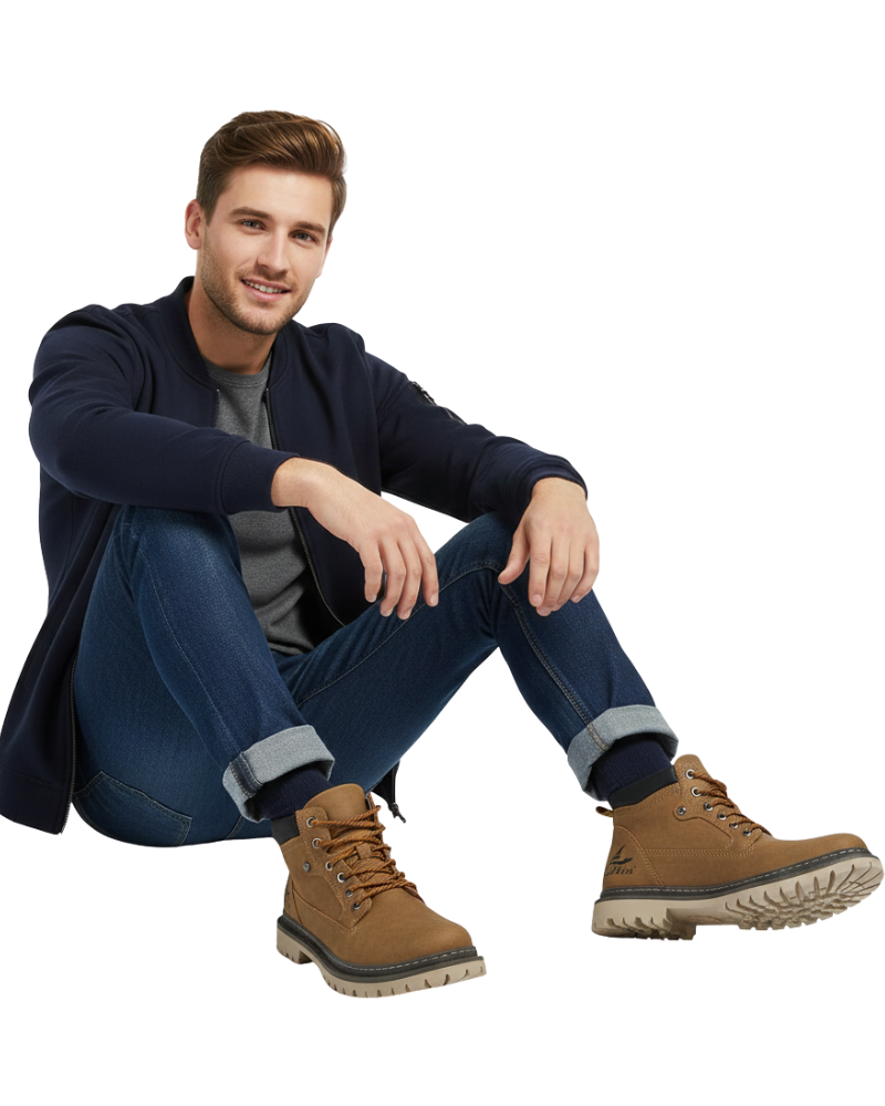 Ernie Botas de Pele Homem – Botins Elegantes e Confortáveis com Sola Duradoura