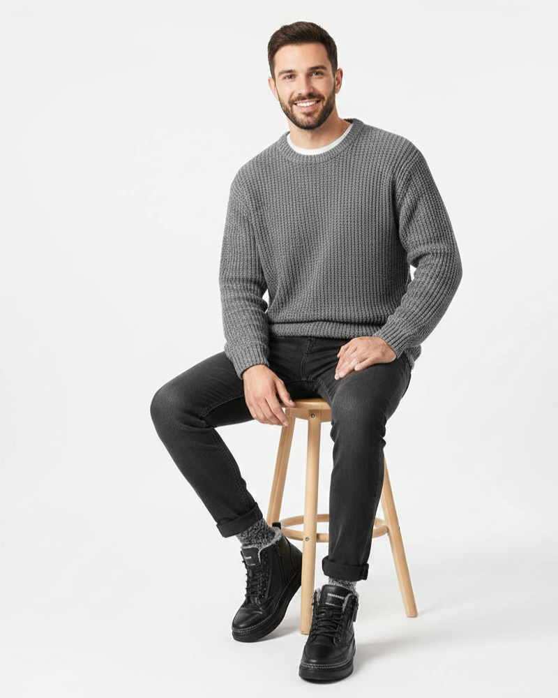 Pánské kotníkové boty Káhira – plyšová podšívka, protiskluzová podrážka a podzimně-zimní styl