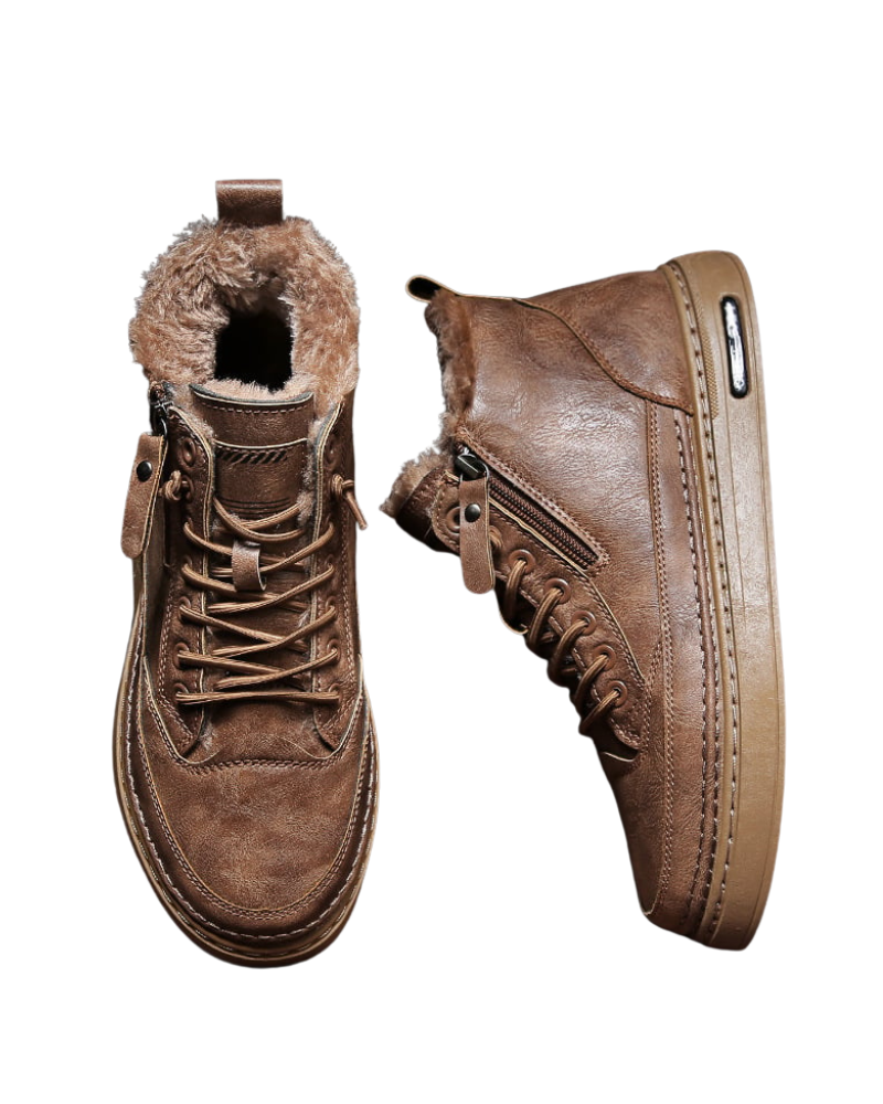 Pánské kotníkové boty Káhira – plyšová podšívka, protiskluzová podrážka a podzimně-zimní styl