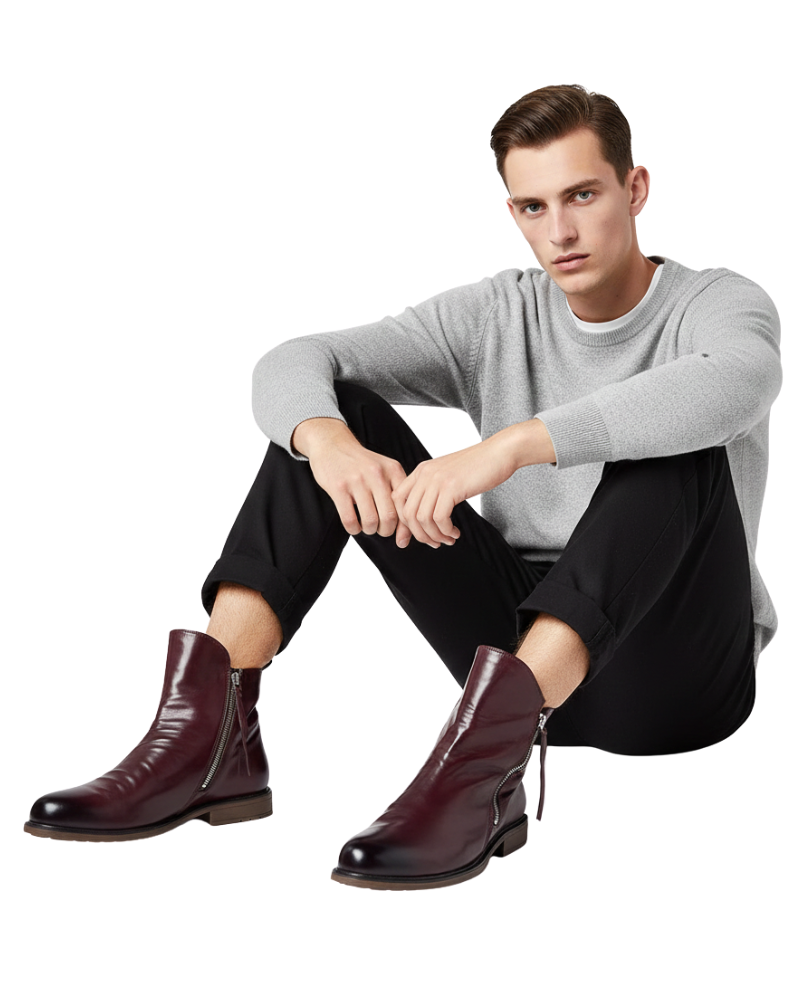 Daniel Bocanci pentru bărbați cu fermoar – Cizme moderne elegante cu siluetă ajustată și versatilă