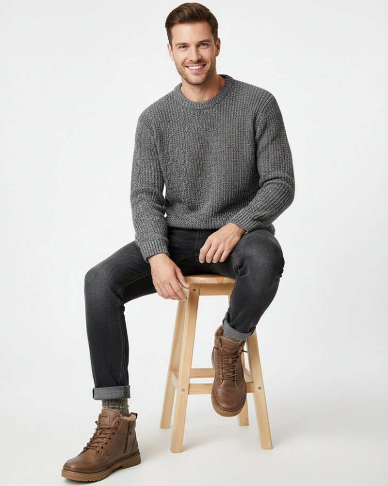 Pánské kotníkové boty Káhira – plyšová podšívka, protiskluzová podrážka a podzimně-zimní styl