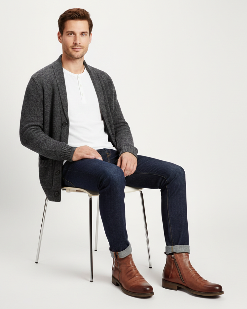 Daniel Bocanci pentru bărbați cu fermoar – Cizme moderne elegante cu siluetă ajustată și versatilă