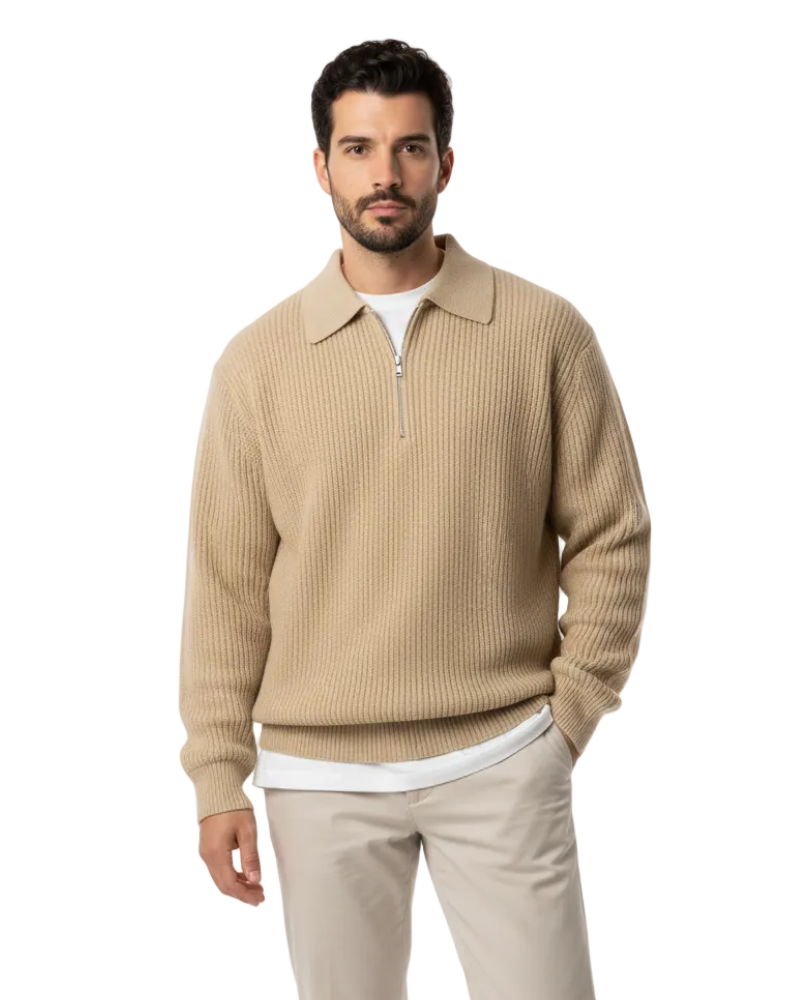 Giovanni Felpa con Zip Uomo Old Money – Elegante e Confortevole per Autunno e Inverno