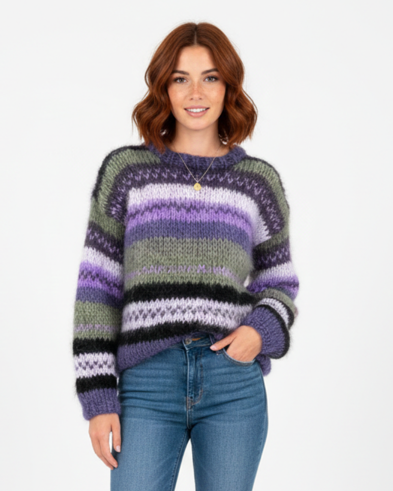 Emelia Women's Knitted Sweater – Warm and Comfortable Sweater Classic Fit with Timeless Style