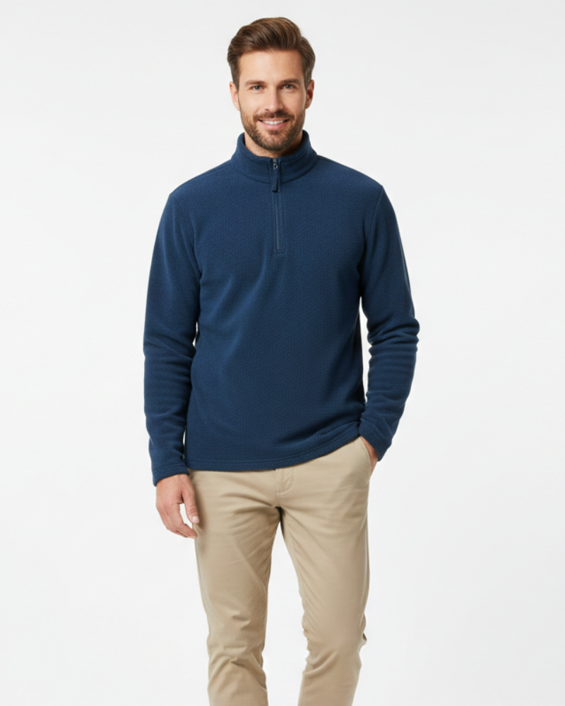 Callan Pull Polaire Half-Zip Homme – Léger, Chaud & Style Minimaliste Hiver