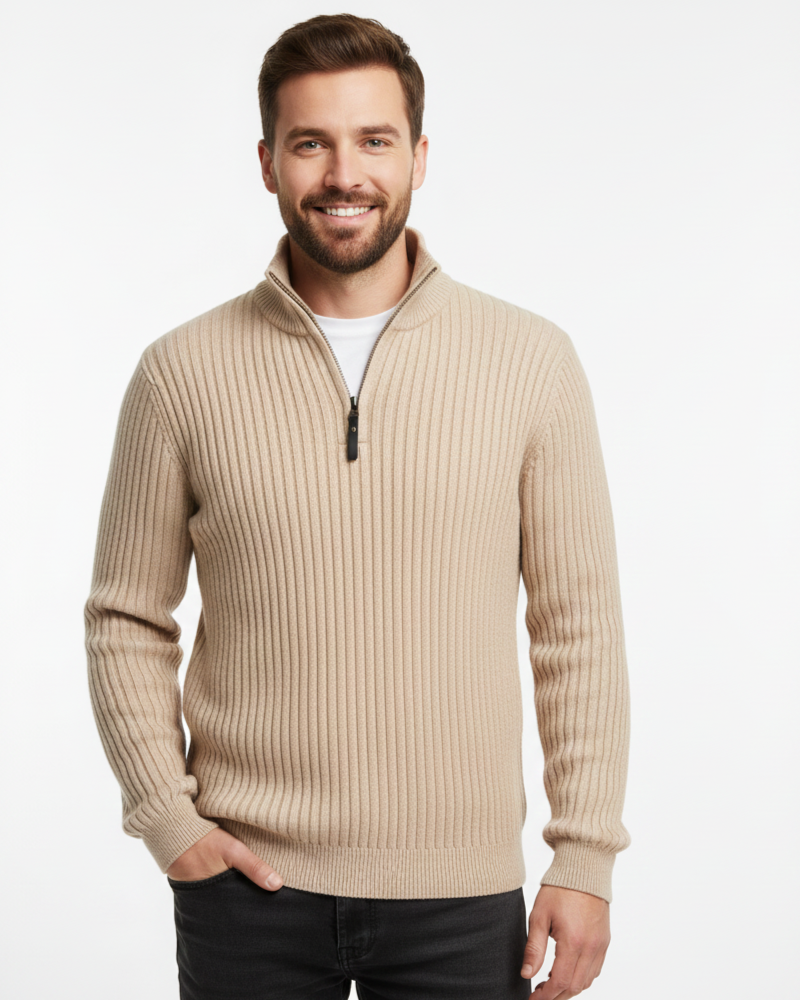 Arjay Pull Demi-Zip Męski – Bluza z Wysokim Kołnierzem, Prążkowanymi Rękawami i Uniwersalnym Stylem