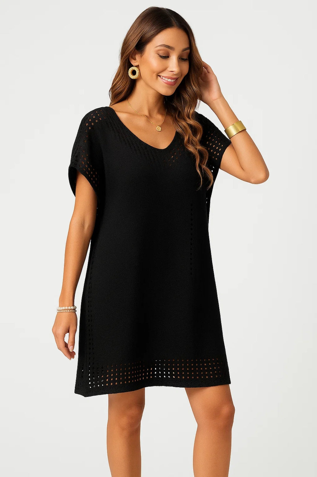 Laney Tunique de Plage – Design Ajouré Léger et Style Décontracté