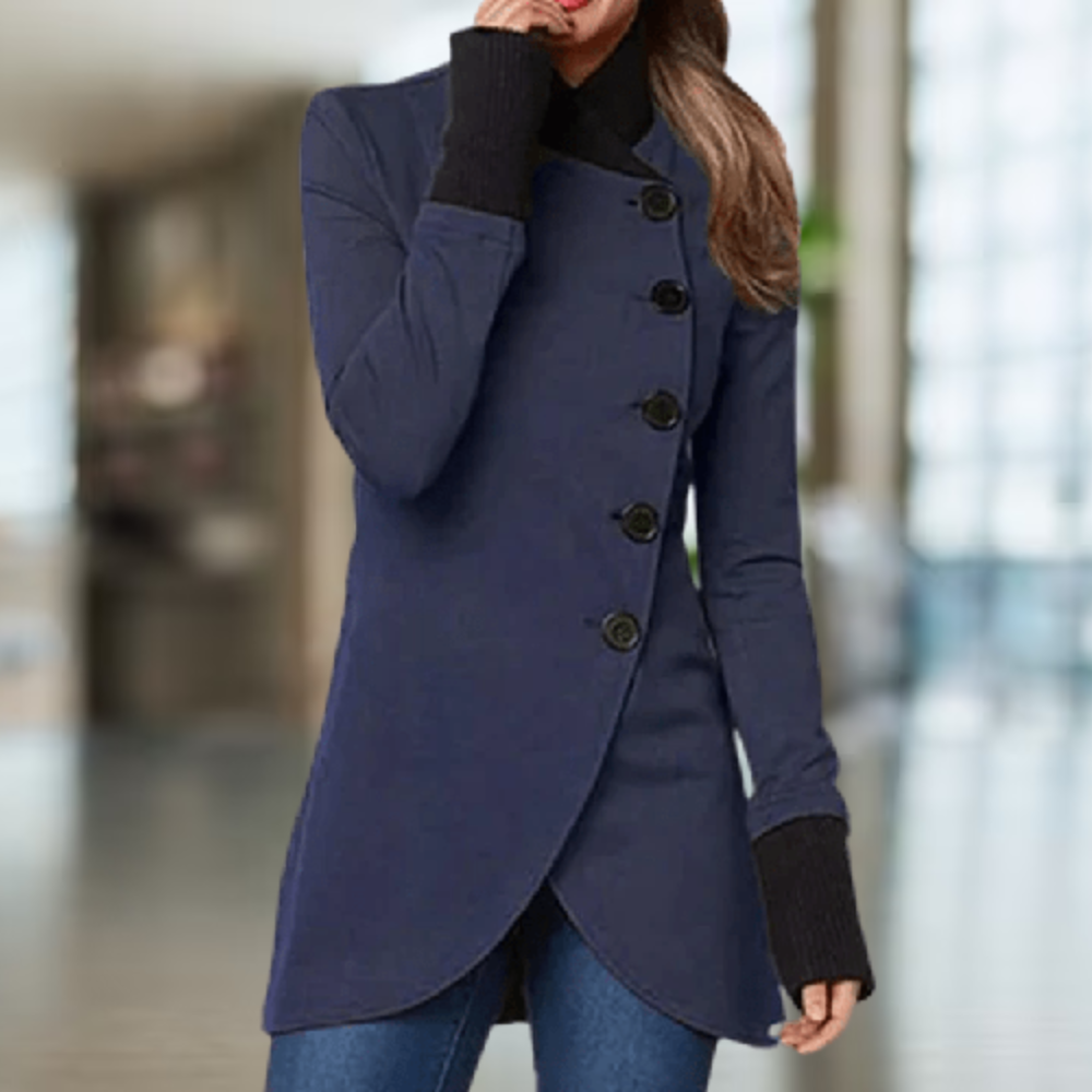 Cindi Manteau Femme – Manteau Asymétrique Hiver Chaud & Élégant pour Confort Quotidien