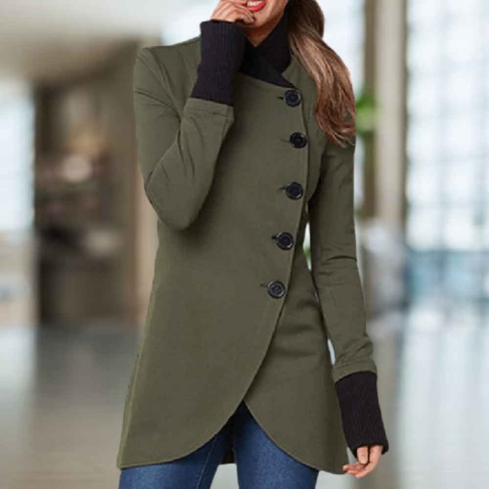 Cindi Manteau Femme – Manteau Asymétrique Hiver Chaud & Élégant pour Confort Quotidien