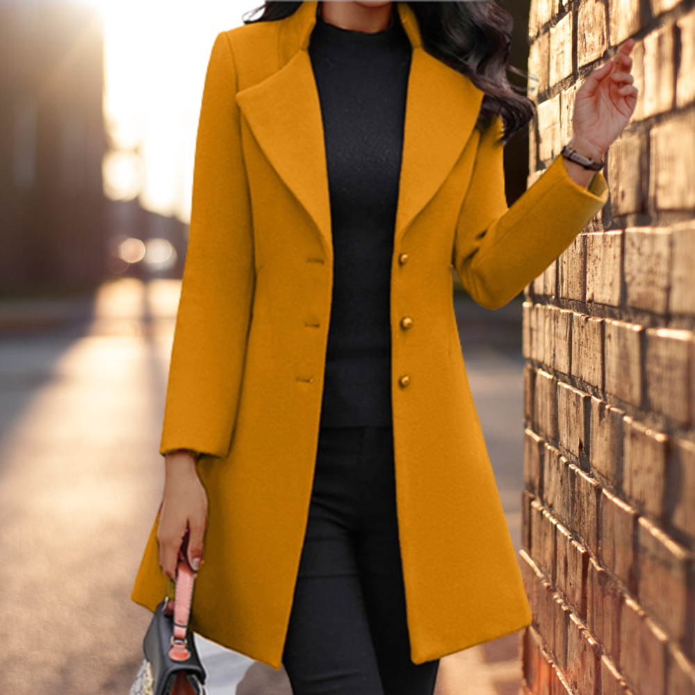 Жіноче пальто з вовняної суміші Juniper – приталена зимова куртка класичного та вишуканого крою