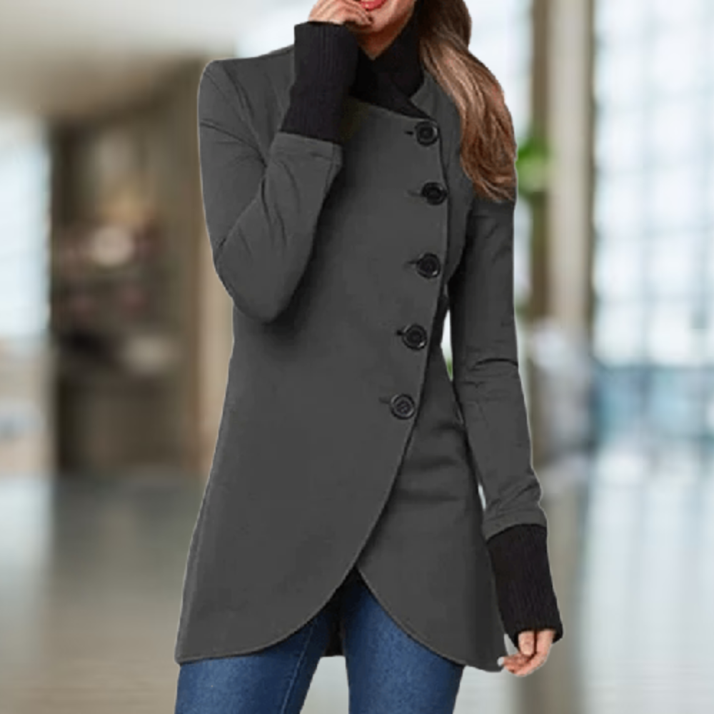 Cindi Manteau Femme – Manteau Asymétrique Hiver Chaud & Élégant pour Confort Quotidien