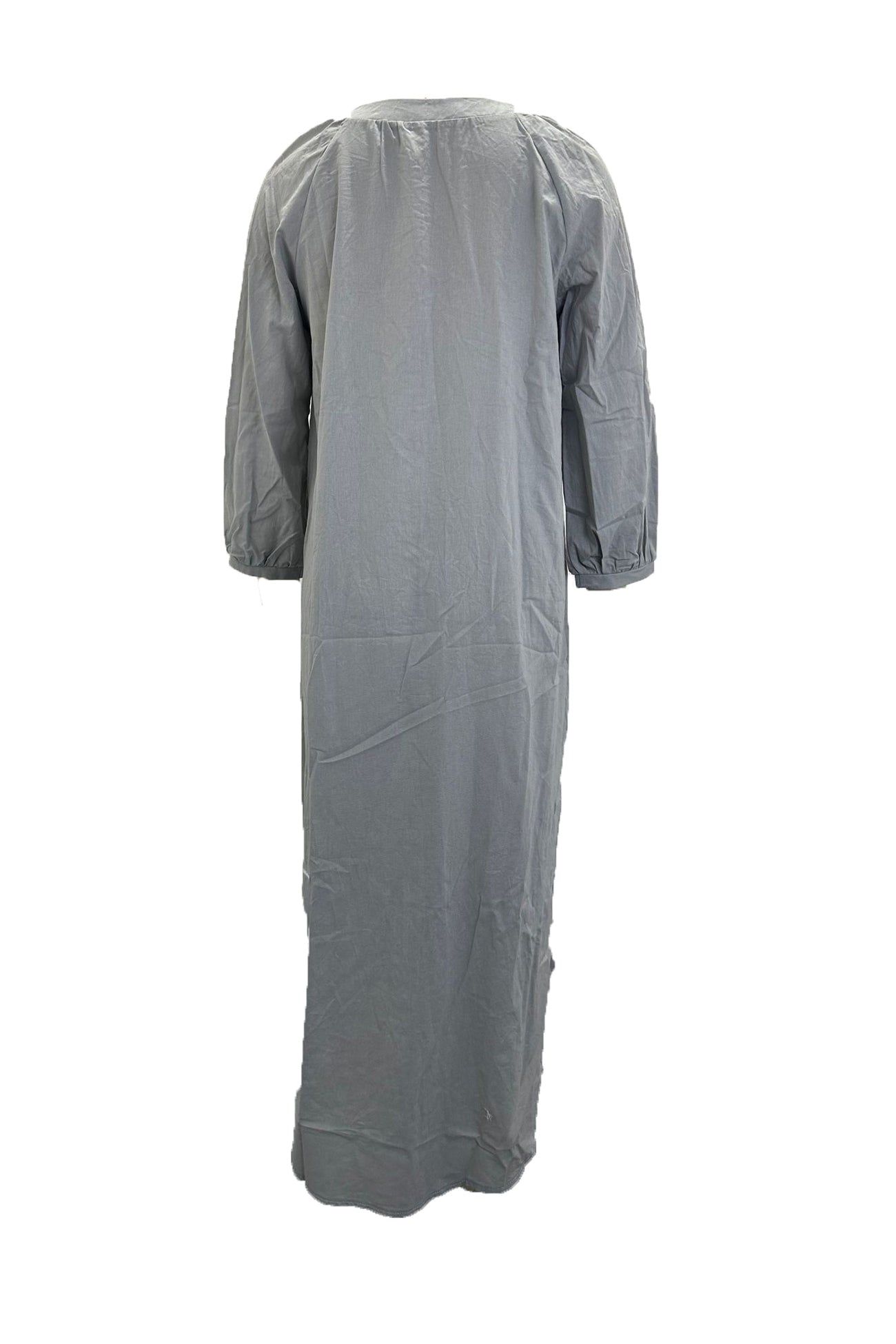 Női Ruha Veanna – Elegáns Hosszú Ujjú Ruha V-nyakú Gallérral és Gombolással