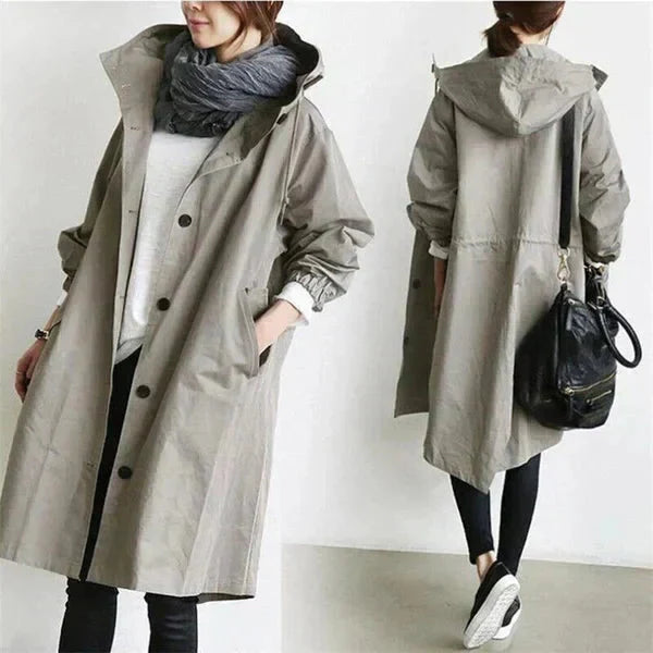 Elizabeth Manteau de Pluie Femme – Imperméable Urbain avec Capuche Oversize Respirante