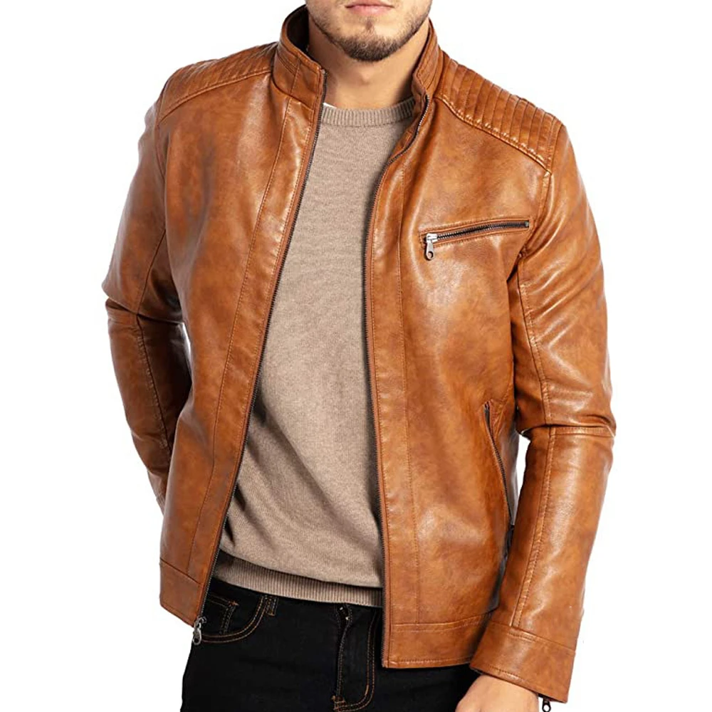 Marlon Veste Cuir Homme – Blouson Vintage Durable au Style Classique & Intemporel