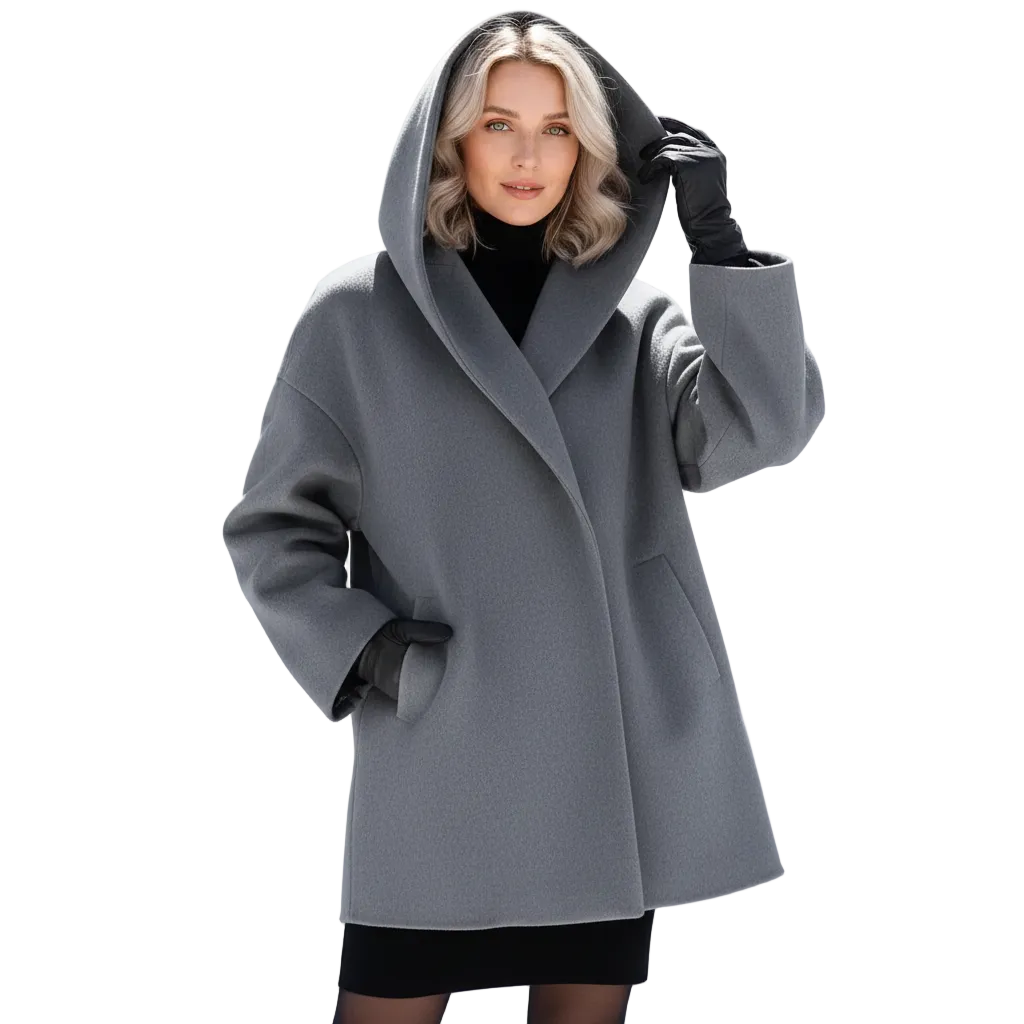 Vicky Manteau Oversize Ženska – Duga Elegantna Jakna s Širokim Ovratnikom i Prostranim Krojem