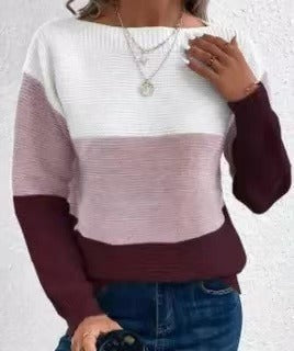Sweter zimowy damski Kennedy Chunky Knit – ciepły sweter z długim rękawem i luźnym, prostym krojem