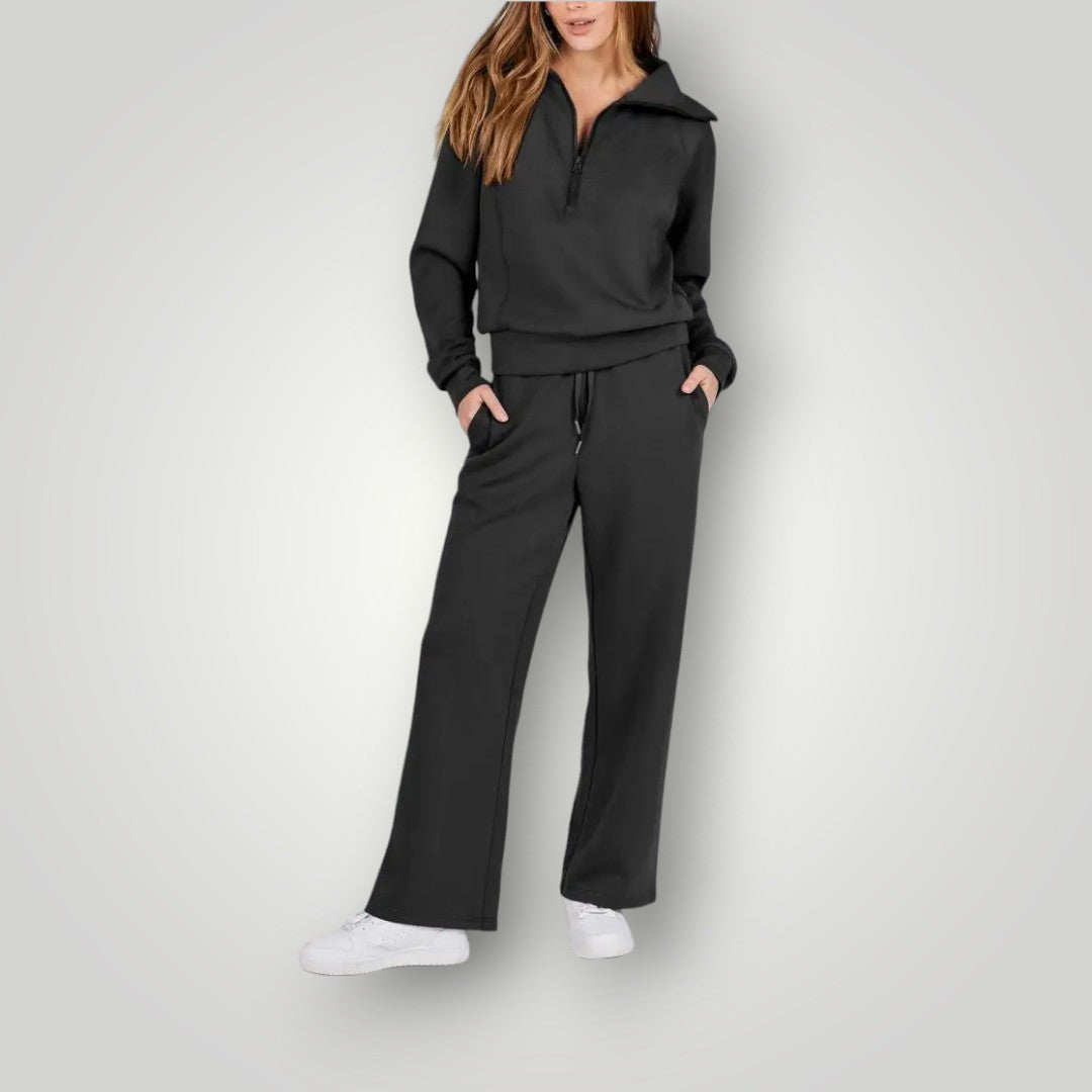 Lorena Ensemble Loungewear Femme – Pohodlný dvoudílný komplet s prodyšným topem a kalhotami