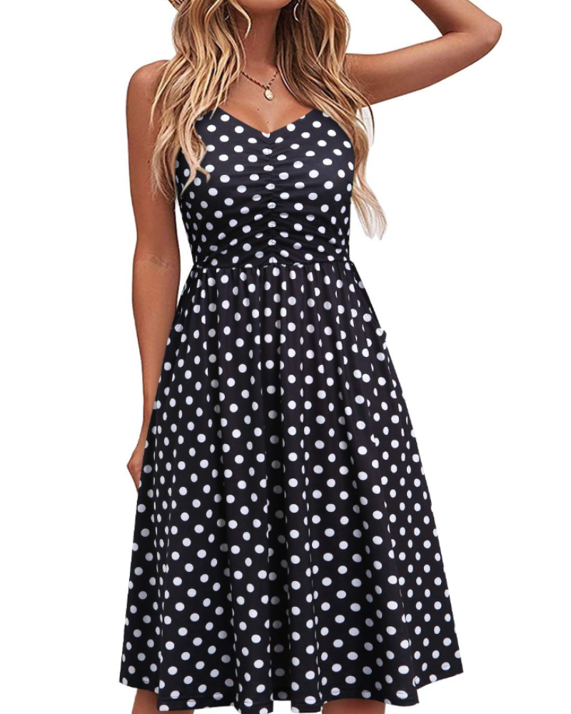 Vestaglia Donna Estate Reese – Spalline Regolabili, Vita Arricciata e Tasche