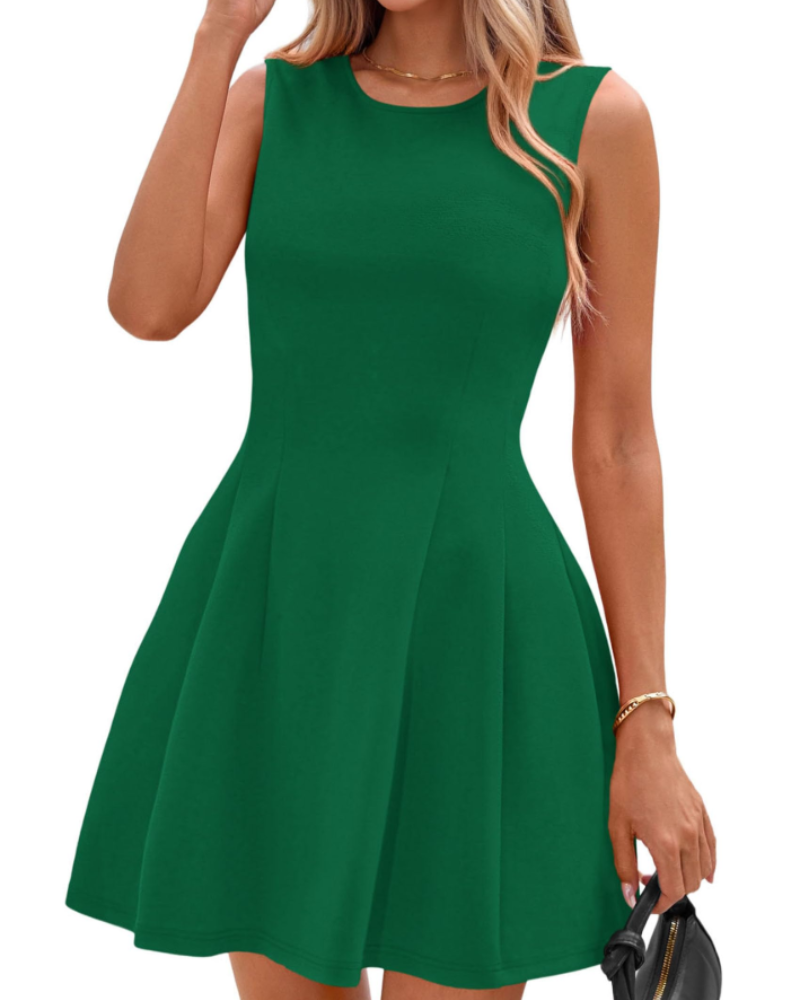 Sophie Dámské Šaty – Krátké A-linie Šaty bez Rukávů Elegantní Business Casual Elastické