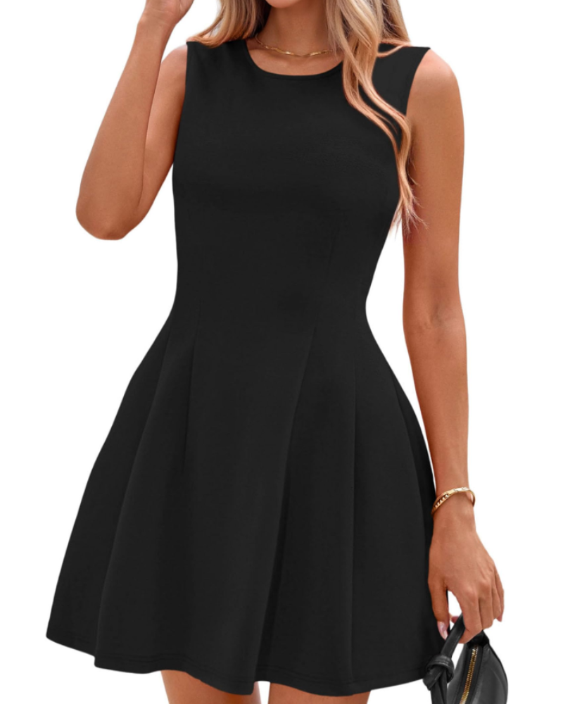 Sophie Dámské Šaty – Krátké A-linie Šaty bez Rukávů Elegantní Business Casual Elastické