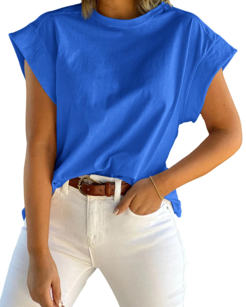 Nolwenn T-Shirt Femme – Haut Ample à Manches Courtes et Col Rond