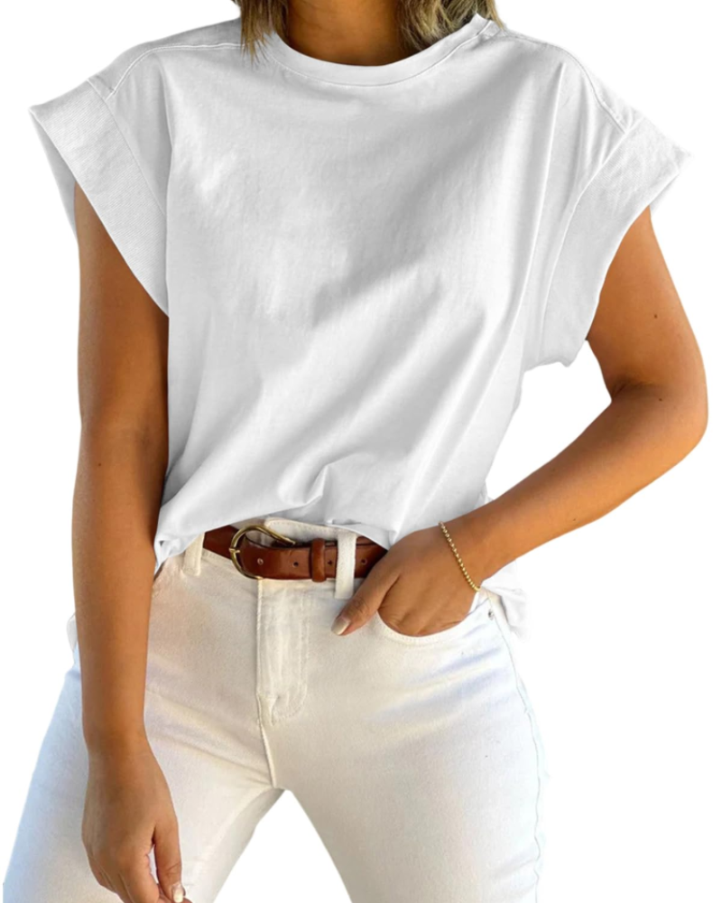 Nolwenn T-Shirt Femme – Haut Ample à Manches Courtes et Col Rond