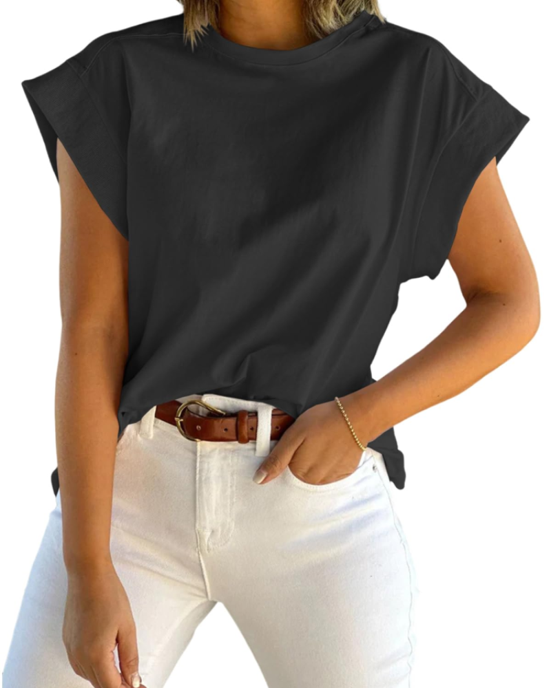 Nolwenn T-Shirt Femme – Haut Ample à Manches Courtes et Col Rond