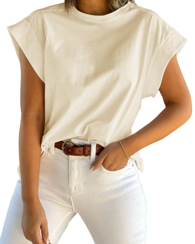 Nolwenn T-Shirt Femme – Haut Ample à Manches Courtes et Col Rond