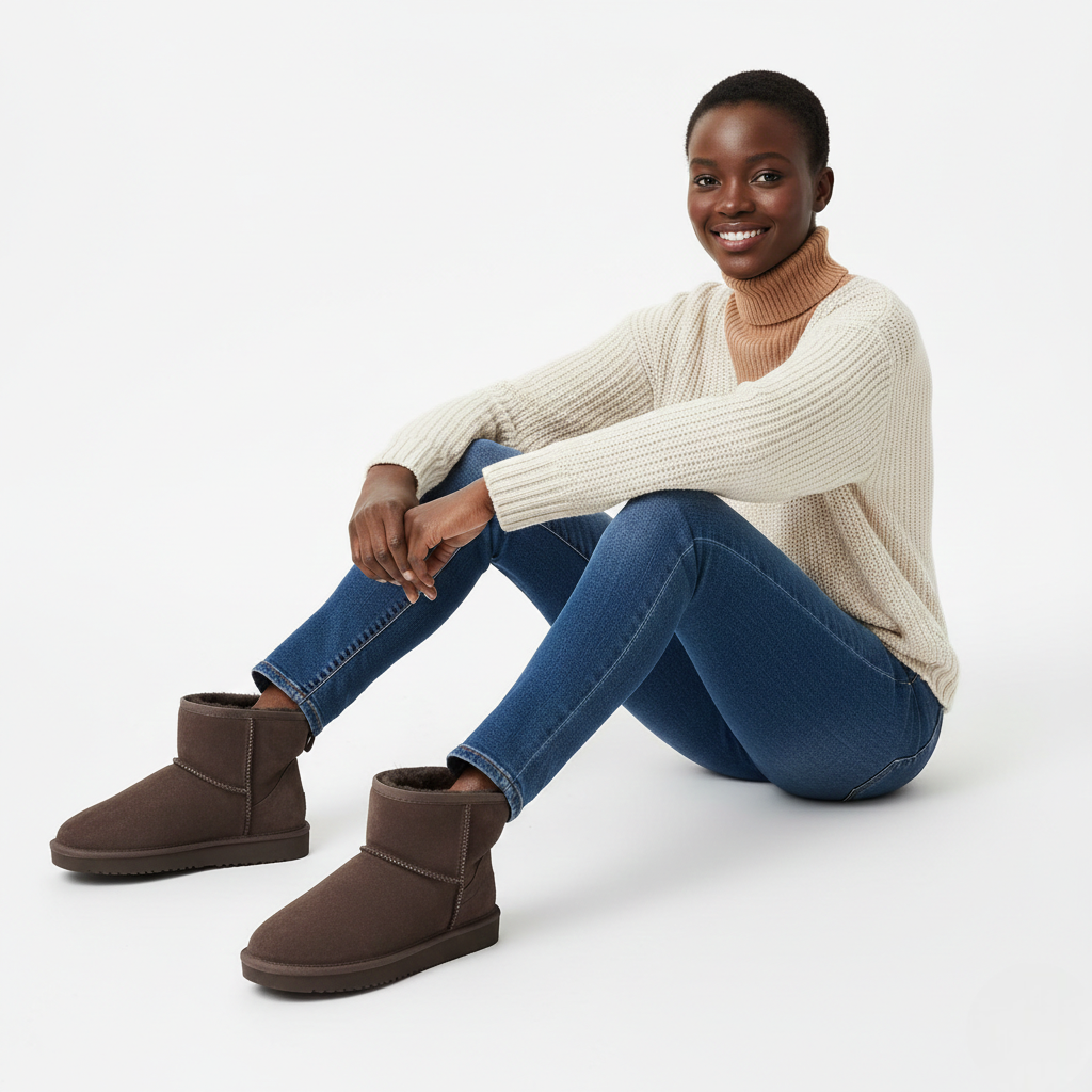 Zafira Dames Enkellaarzen Gevoerd met Fleece – Comfortabele Korte Laarzen met Suède Effect