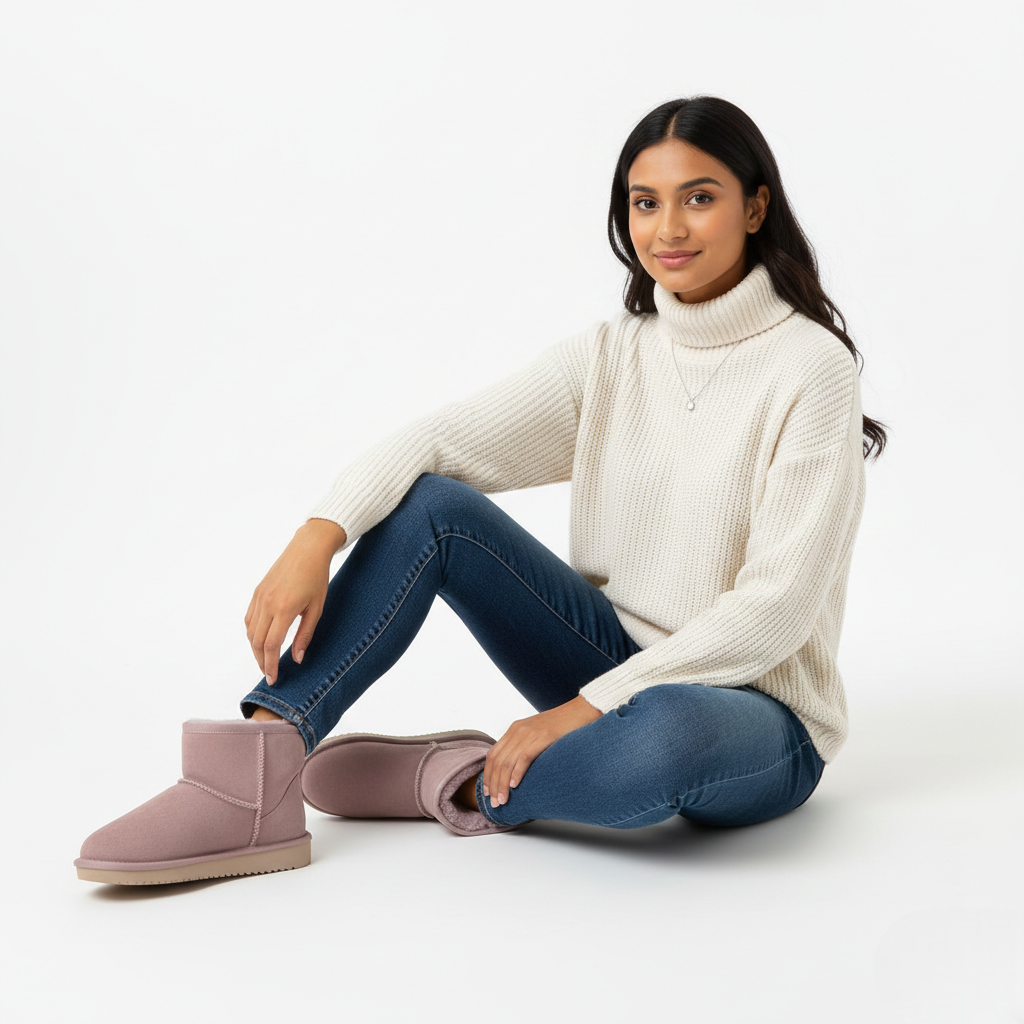 Zafira Dames Enkellaarzen Gevoerd met Fleece – Comfortabele Korte Laarzen met Suède Effect