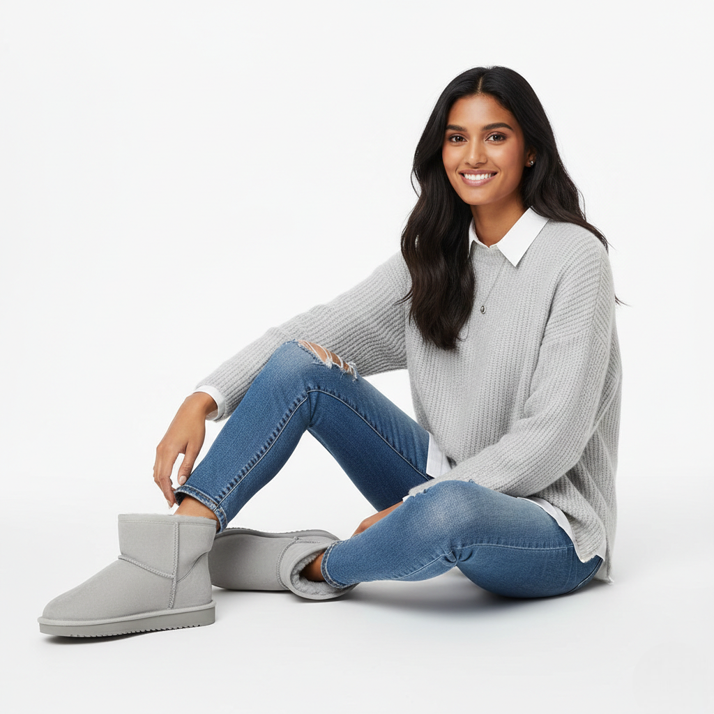 Zafira Dames Enkellaarzen Gevoerd met Fleece – Comfortabele Korte Laarzen met Suède Effect