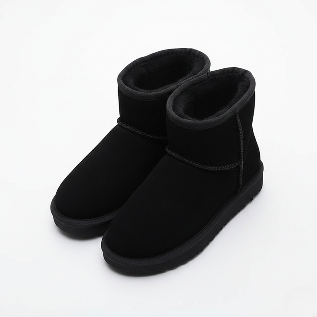 Zafira Dames Enkellaarzen Gevoerd met Fleece – Comfortabele Korte Laarzen met Suède Effect