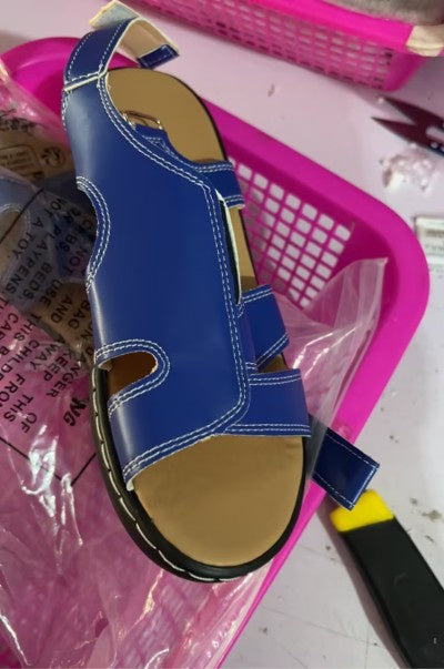 Adele Kilehæl Sandaler Dame – Komfortable Sandaler i Vegan Lær med Lett Hæl