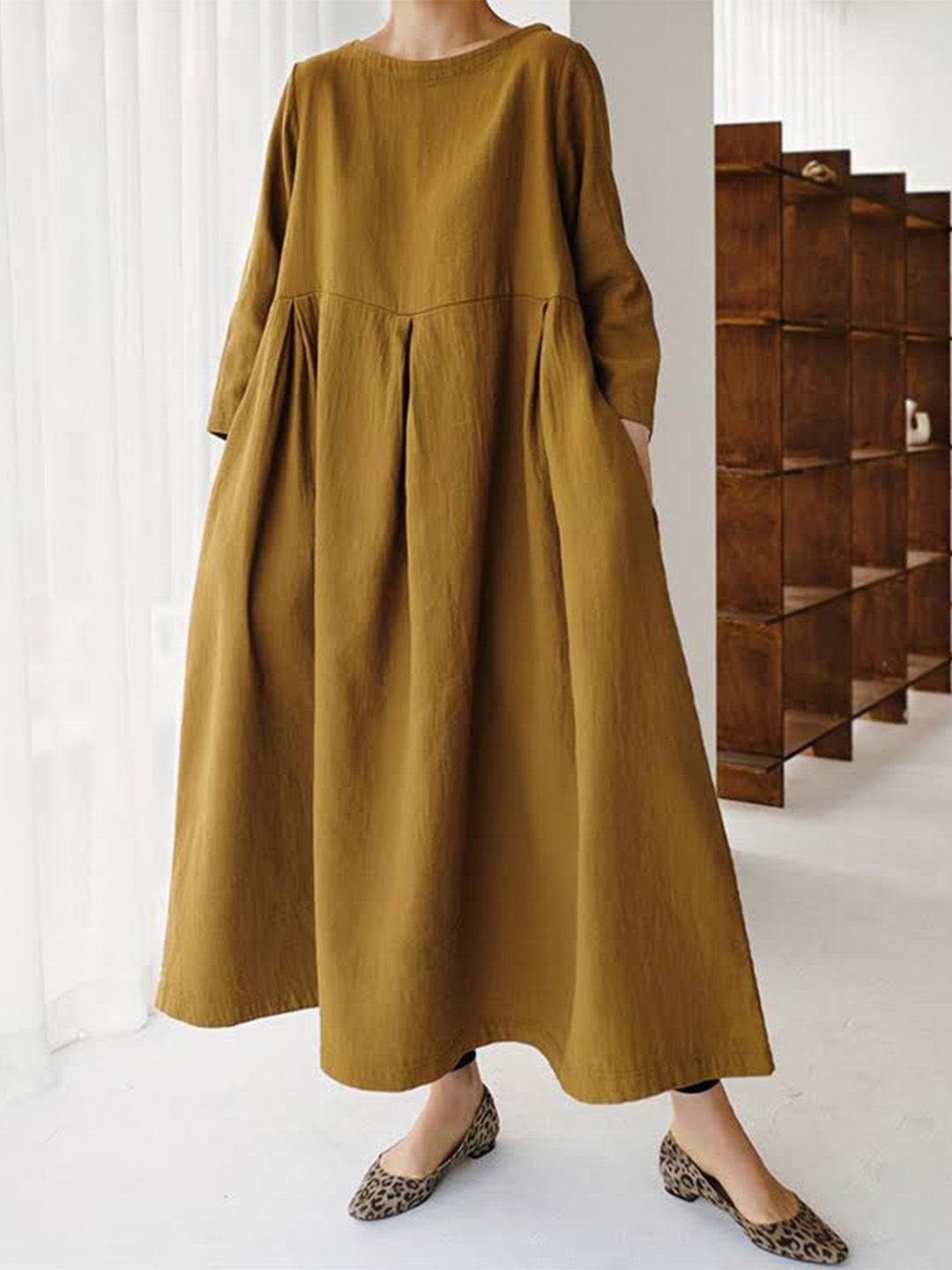 Cielo Vestido Comprido Mulher – Linho Leve, Conforto Natural & Estilo Minimalista Elegante