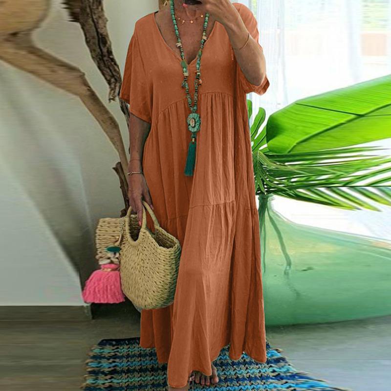 Saylor Robe Lang Sommer Kvinde – Maxi Kjole Boheme Løs Stil Afslappet til Ferie & Fritid