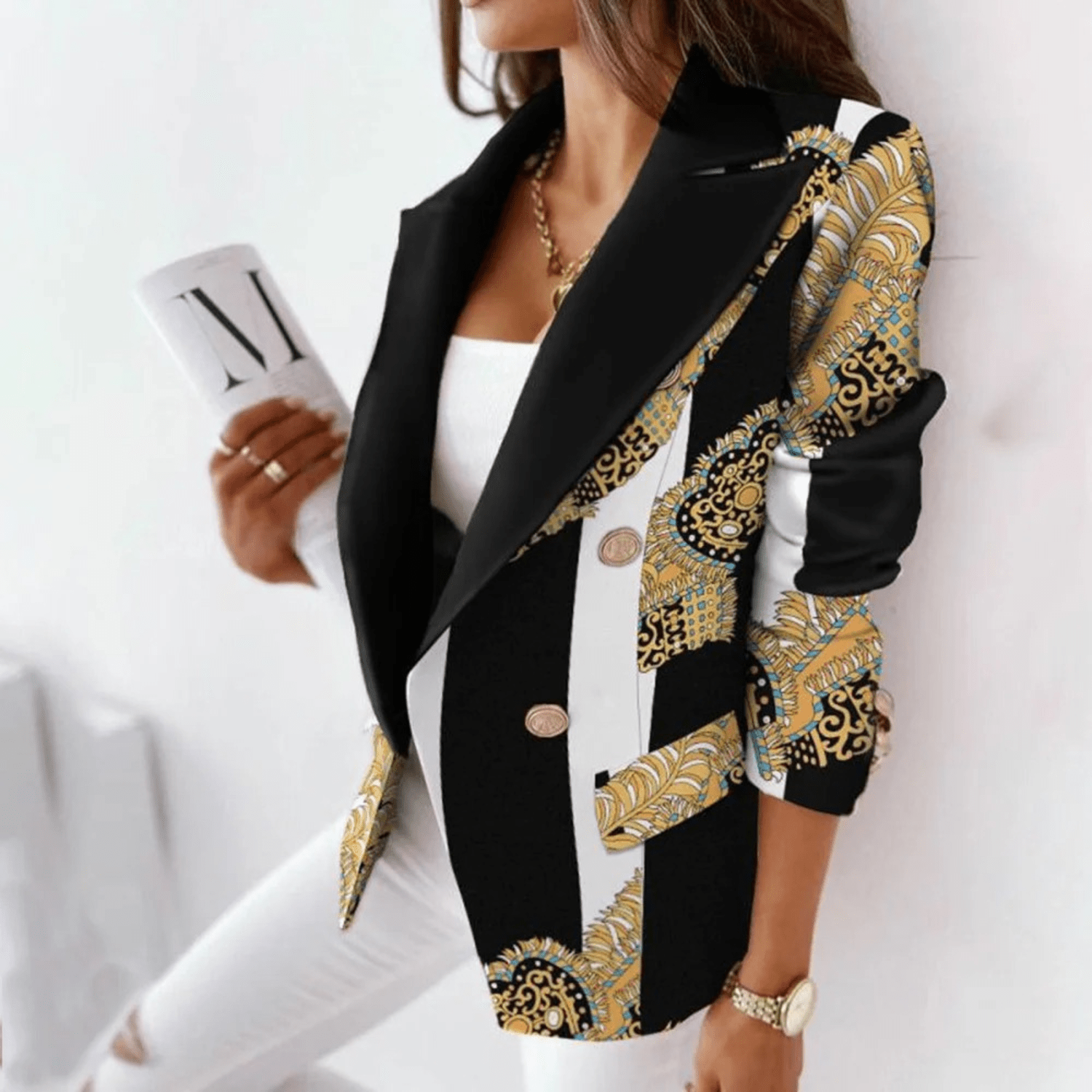 Marie Blazer Femme – Jakke med reverskrave og figursyet pasform i elegant premiumstof