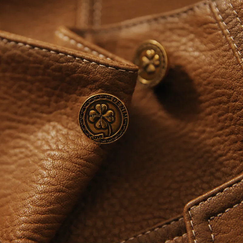 Anita Ženska Kožna Jakna – Elegantna, Meka i Uzdignuta s Prepoznatljivim Ovratnikom i Džepovima