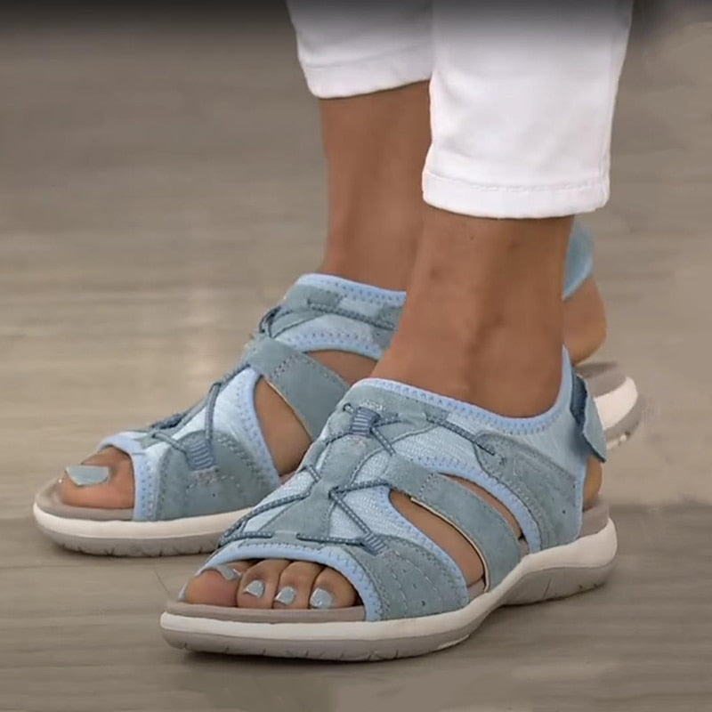 Tanya Sandales de Marche Femme – Confort Ergonomique à Bout Ouvert & Brides Réglables