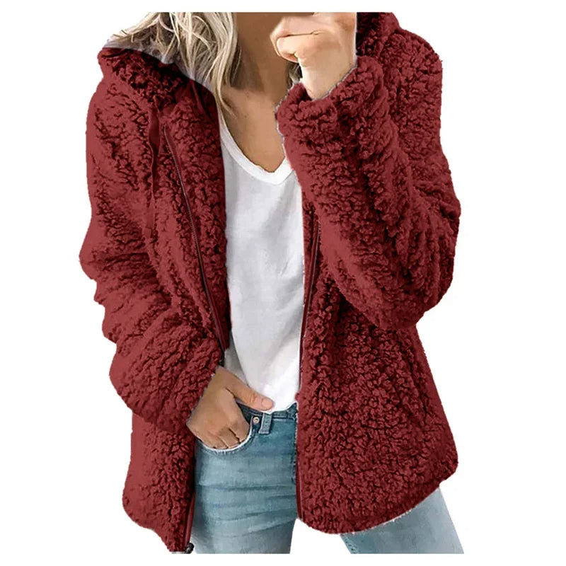 Olivia Damen-Cardigan – Weicher Oversize-Fleece-Cardigan und Bequem für den Winter