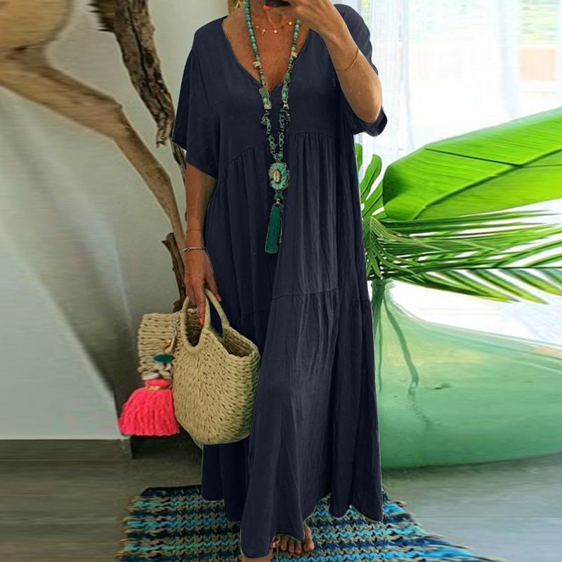 Saylor Robe Lang Sommer Kvinde – Maxi Kjole Boheme Løs Stil Afslappet til Ferie & Fritid