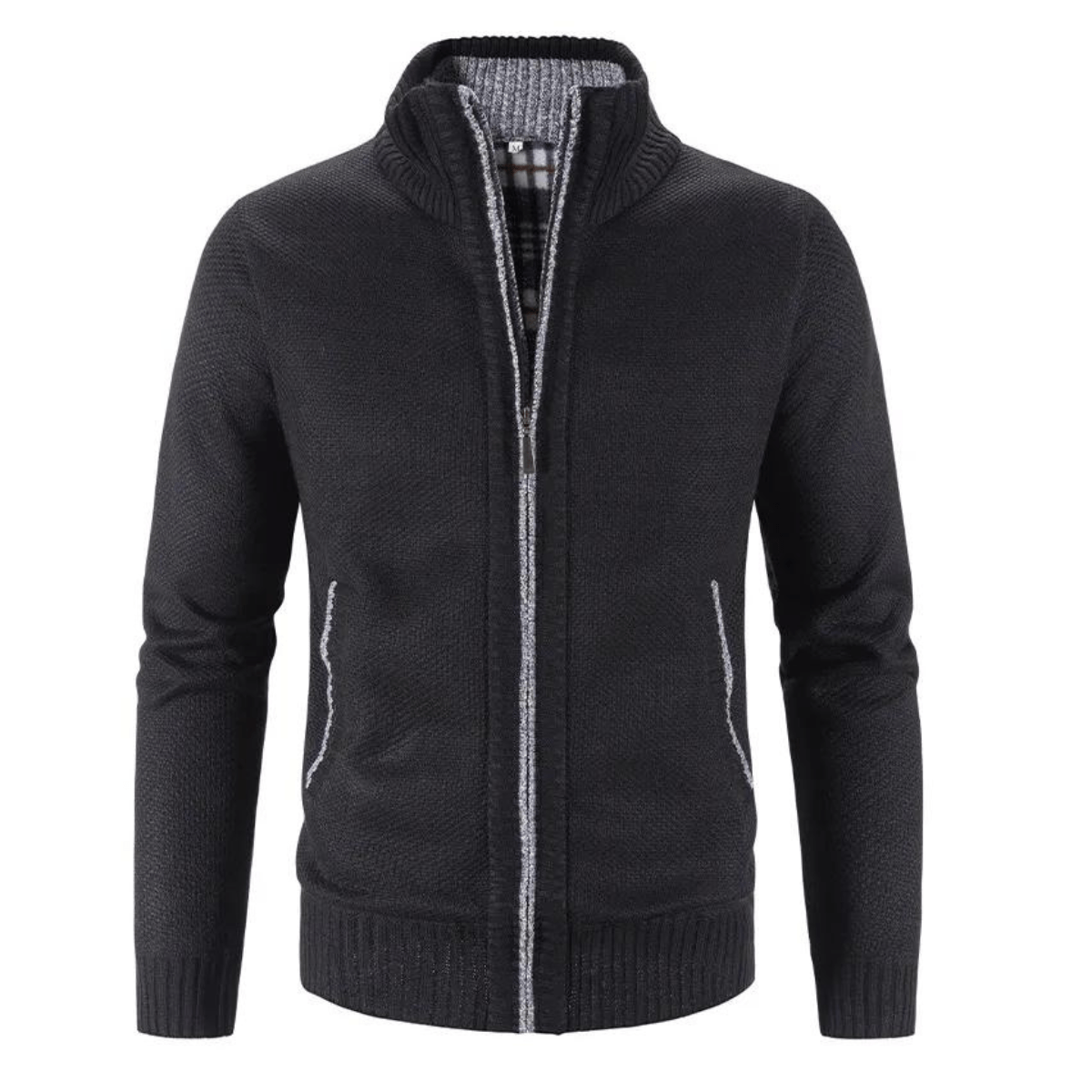 Hayden Cardigan Homme Col Montant – Elegantní a pohodlná pletená bunda na zimu
