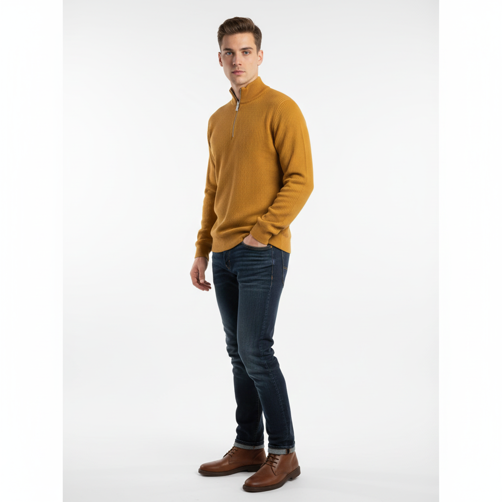 Dexter Pull Férfi Félcipzáros Magas Nyakú – Laza és Kényelmes Téli Vágás