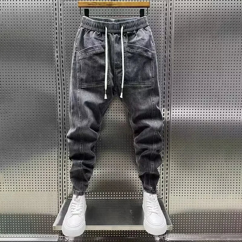 Jiro Pantalon Jogger Stretch til mænd – Moderne casual pasform med denim-effekt og elastisk talje