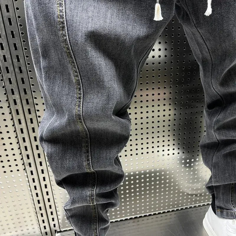 Jiro Pantalon Jogger Stretch til mænd – Moderne casual pasform med denim-effekt og elastisk talje