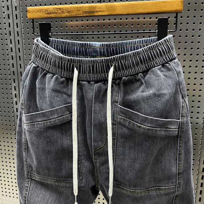 Jiro Pantalon Jogger Stretch til mænd – Moderne casual pasform med denim-effekt og elastisk talje