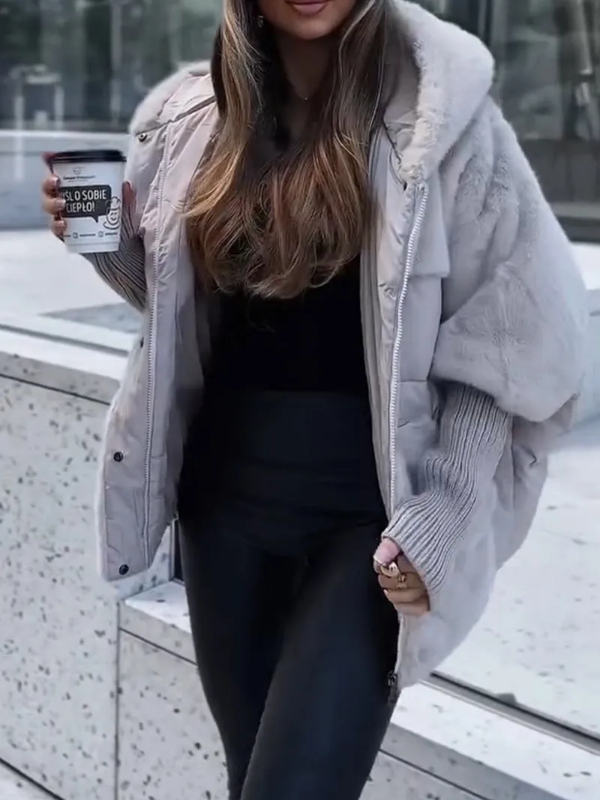 Kamila Doudoune Femme – Varm og stilfuld jakke med strikkede manchetter & luksusdesign