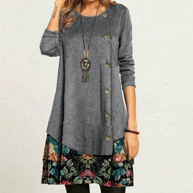 Robe Vintage Femme Nellie – Elegant kjole med dobbelt lag i klassisk stil og behageligt snit