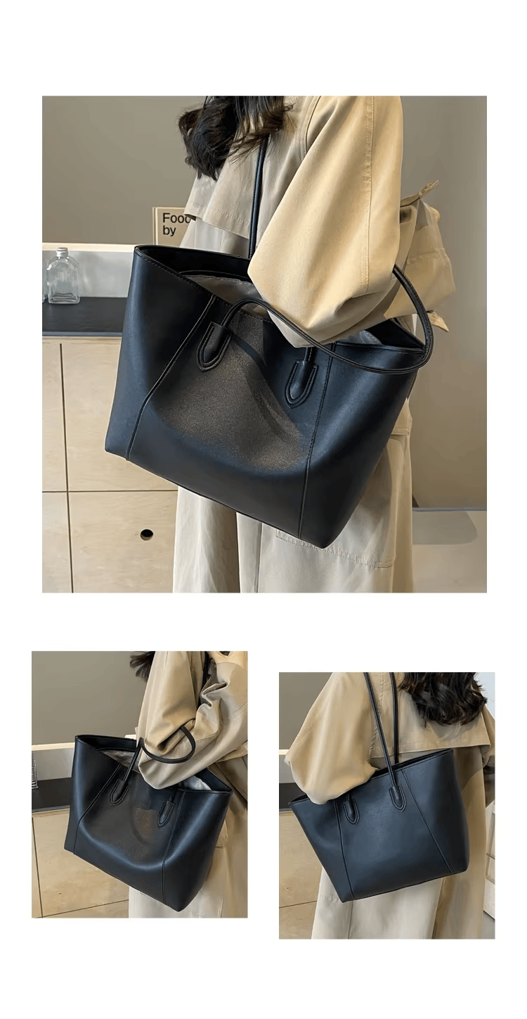 Jivika Sac à Main Femme – Grand Fourre-Tout en Simili Læder med rummeligt rum & indvendige lommer