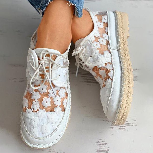 Stephanie Chaussures Femme – Pohodlné mokasíny s květinovou výšivkou a pevnou podrážkou