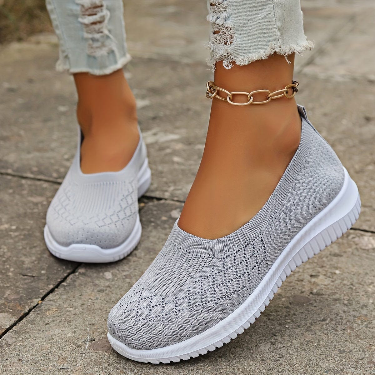 Dámske slip-on tenisky Dina – Ľahké, pohodlné, priedušné a pružné topánky bez šnúrok